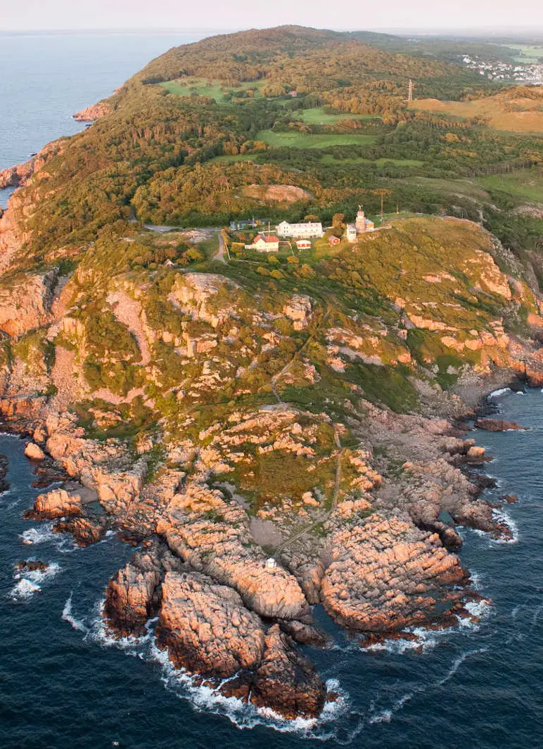 Kullaberg och Kullens fyr sedda från ovan